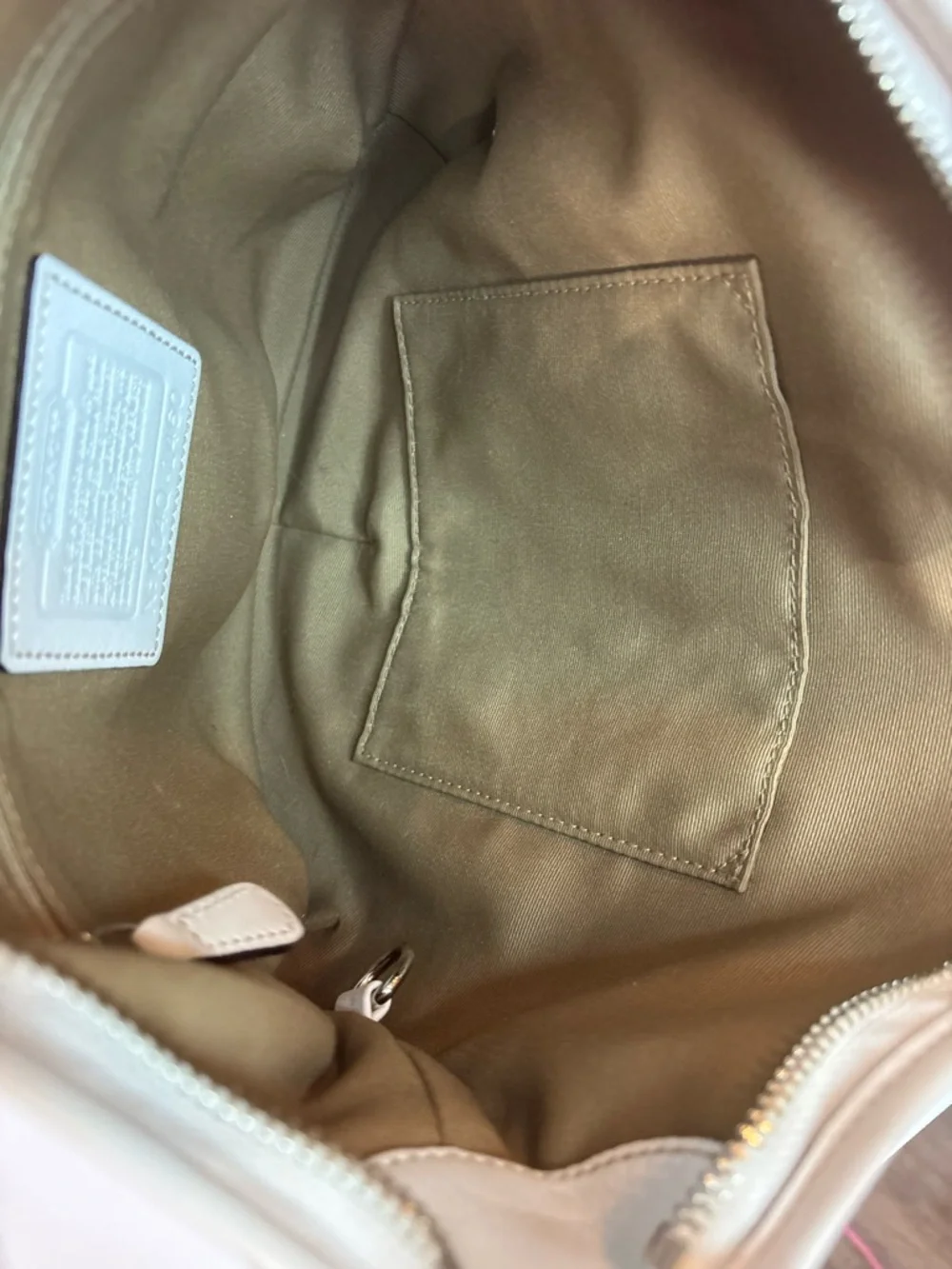 Vintage Coach Signature Soho Hobo Shoulder Bag White Jacquard Brown Leather - Picture 8 of 15